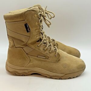 Free Soldier Tactical Boots Men's 10.5 Tan Waterproof Mid Calf Lace up Combat